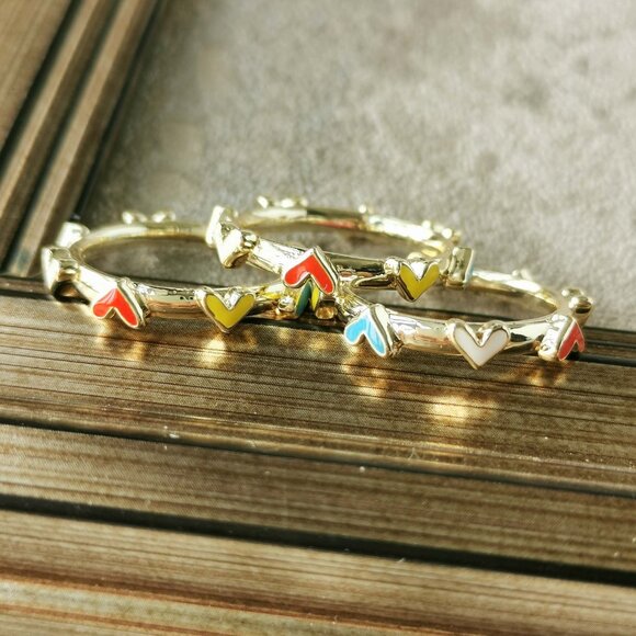 Kendra Scott Jewelry Kendra Scott Haven Heart Gold Ring Set Of 3